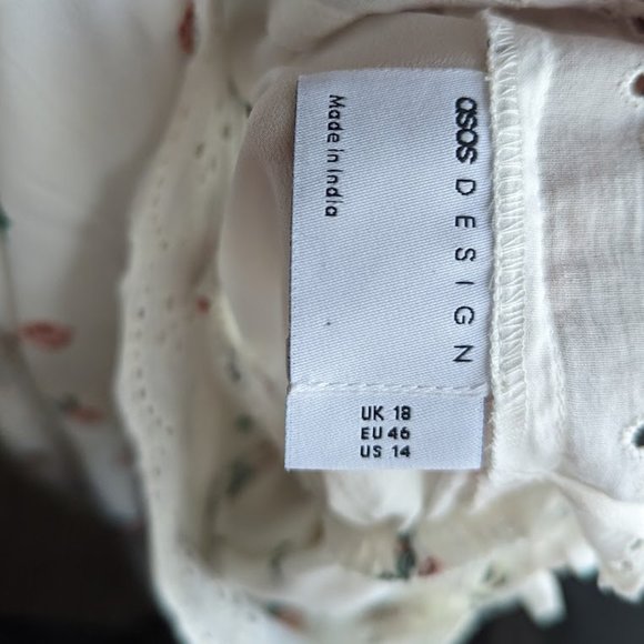 ASOS Design Lace Insert Mini Skater Dress in Ditsy Floral Print - Picture 3 of 7